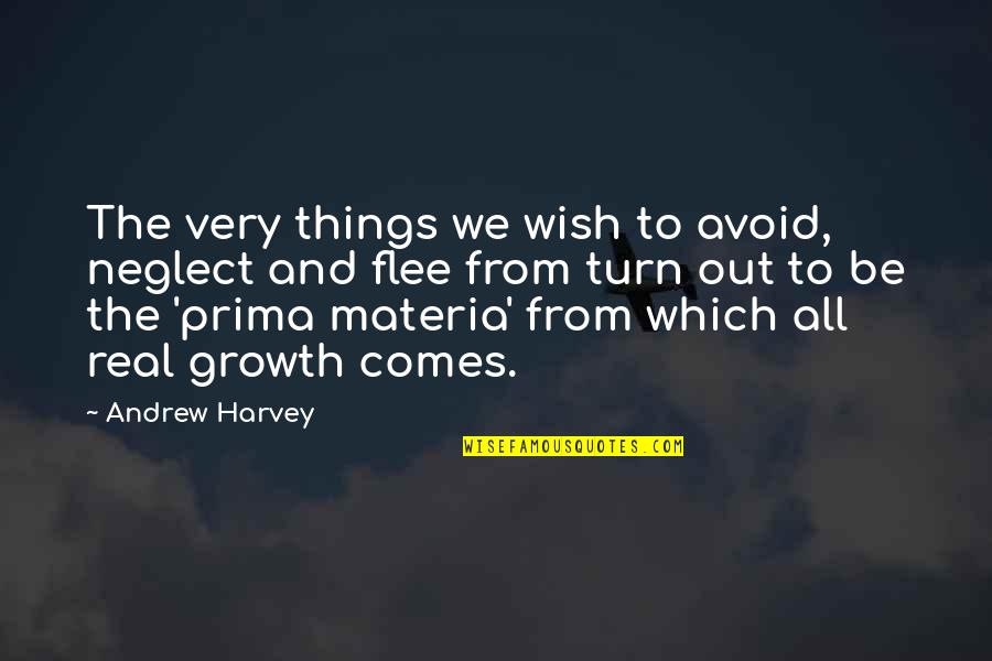 Growth Inspirational Quotes By Andrew Harvey: The very things we wish to avoid, neglect