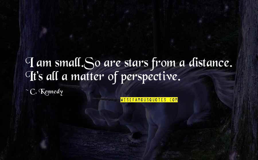 Grssll Quotes By C. Kennedy: I am small.So are stars from a distance.