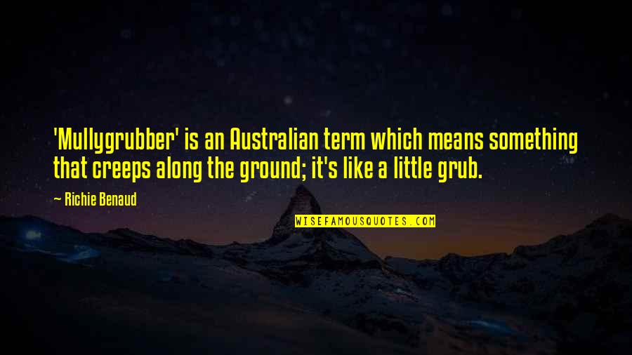 Grub Quotes By Richie Benaud: 'Mullygrubber' is an Australian term which means something