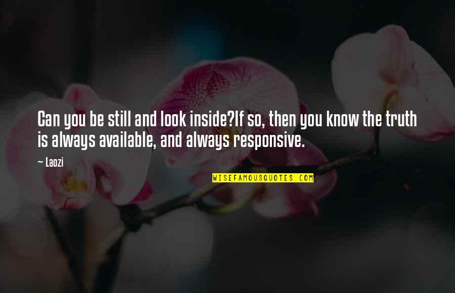 Grubber For Skid Quotes By Laozi: Can you be still and look inside?If so,