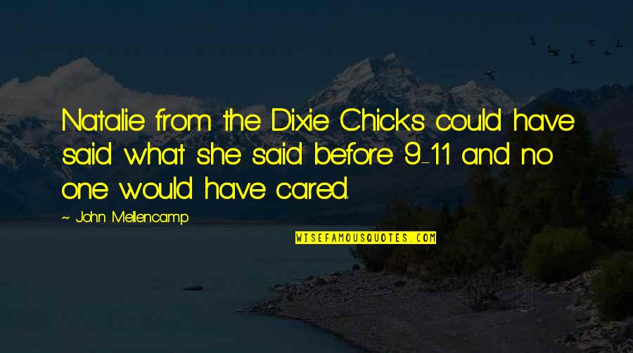 Grubels Quotes By John Mellencamp: Natalie from the Dixie Chicks could have said