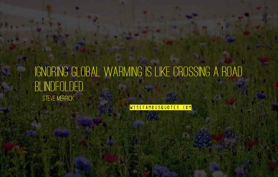 Grudges Tumblr Quotes By Steve Merrick: Ignoring global warming is like crossing a road