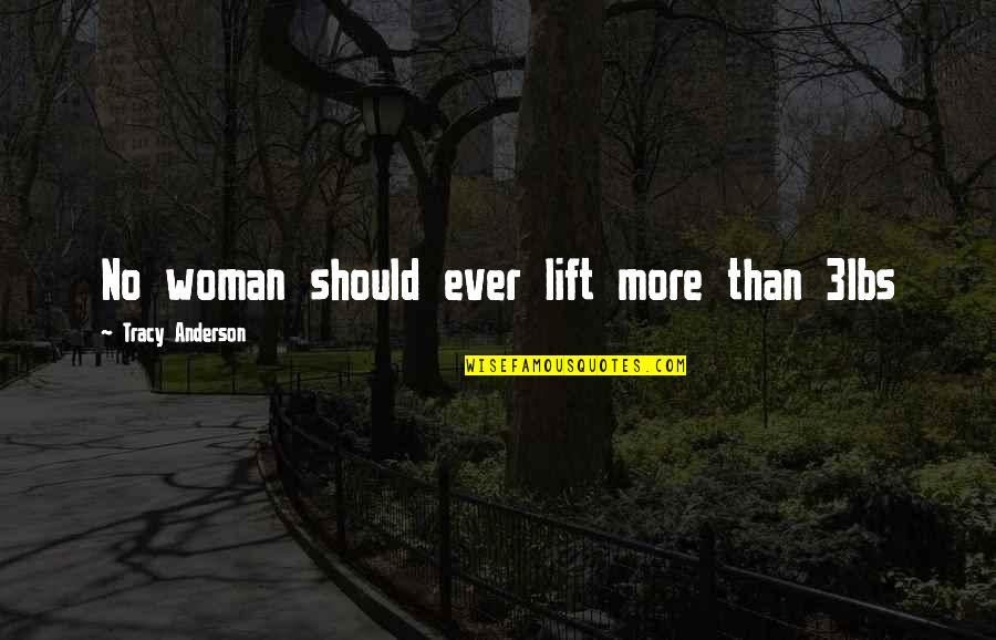 Grudinimasis Quotes By Tracy Anderson: No woman should ever lift more than 3lbs