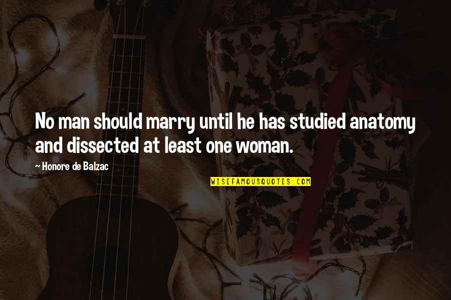 Gruetzmacher Funeral Quotes By Honore De Balzac: No man should marry until he has studied
