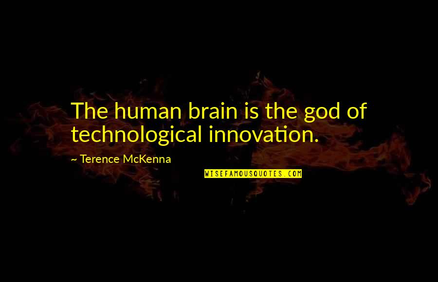 Grumbine Flower Quotes By Terence McKenna: The human brain is the god of technological
