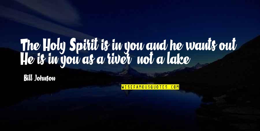 Grumpily Sentence Quotes By Bill Johnson: The Holy Spirit is in you and he