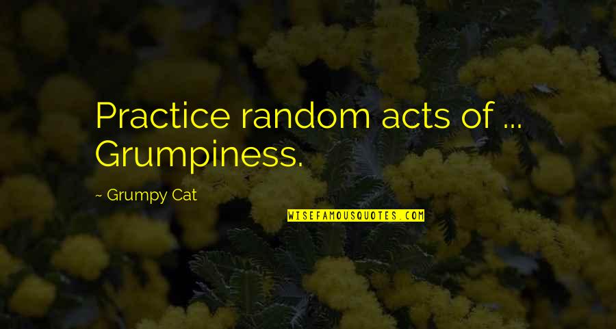 Grumpy Quotes By Grumpy Cat: Practice random acts of ... Grumpiness. Grumpy Quotes By Grumpy Cat: Practice random acts of ... Grumpiness.