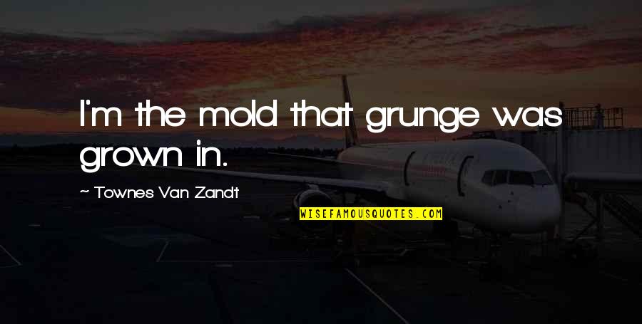 Grunge Quotes By Townes Van Zandt: I'm the mold that grunge was grown in.