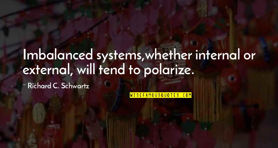 Gruppenleiter Quotes By Richard C. Schwartz: Imbalanced systems,whether internal or external, will tend to