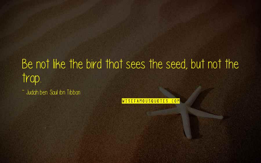 Grzechem Adama Quotes By Judah Ben Saul Ibn Tibbon: Be not like the bird that sees the