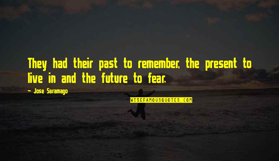 Gsa Per Diem Quotes By Jose Saramago: They had their past to remember, the present