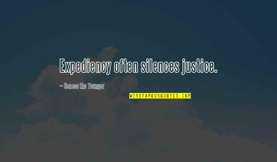 Guantanamo Bay Prisoner Quotes By Seneca The Younger: Expediency often silences justice.