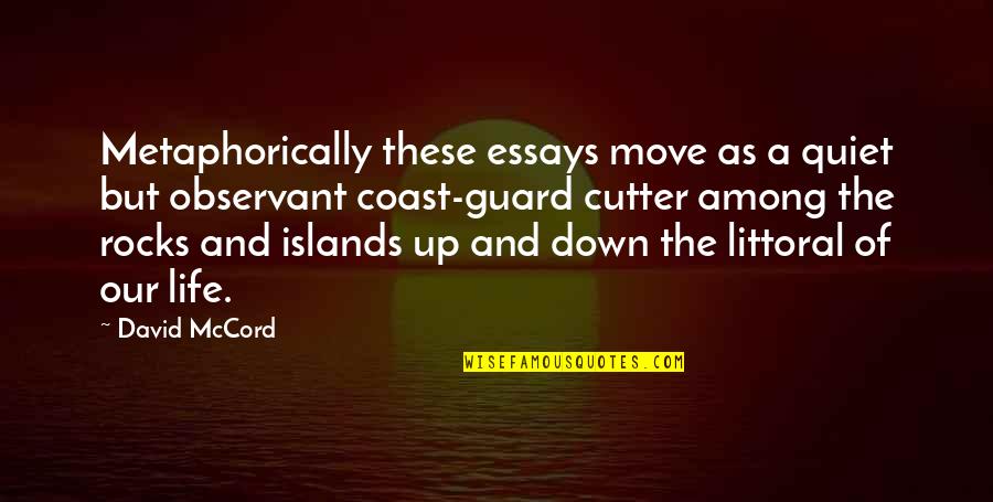 Guard Down Quotes By David McCord: Metaphorically these essays move as a quiet but