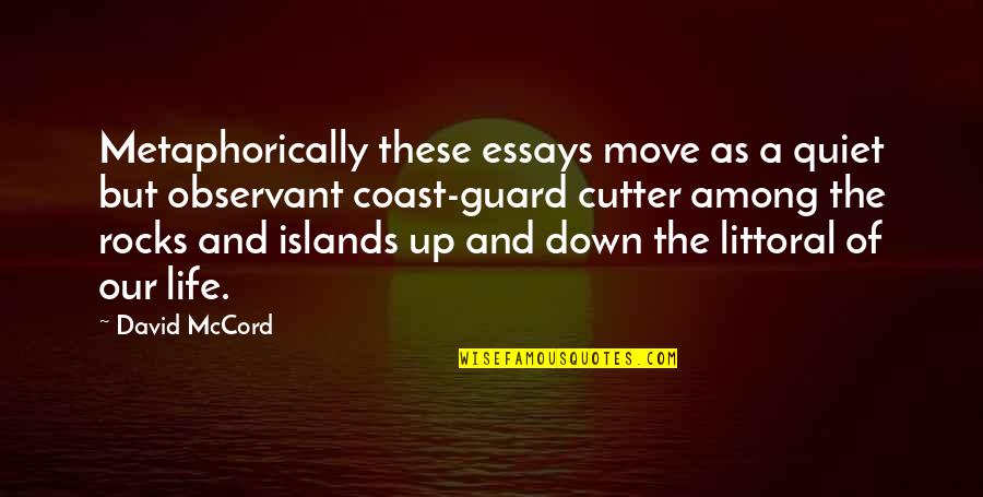 Guard Up Quotes By David McCord: Metaphorically these essays move as a quiet but