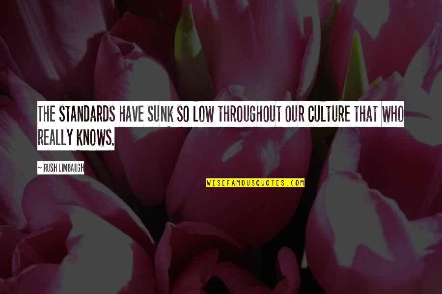 Guardingo Significato Quotes By Rush Limbaugh: The standards have sunk so low throughout our