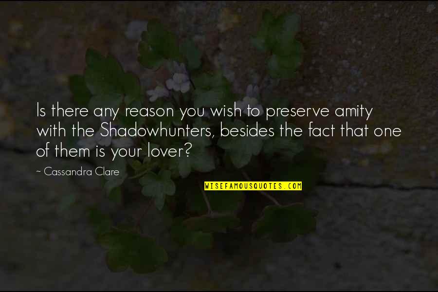 Guards Down Quotes By Cassandra Clare: Is there any reason you wish to preserve