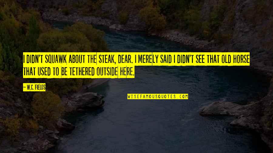 Guarnaccia Gary Quotes By W.C. Fields: I didn't squawk about the steak, dear. I Guarnaccia Gary Quotes By W.C. Fields: I didn't squawk about the steak, dear. I