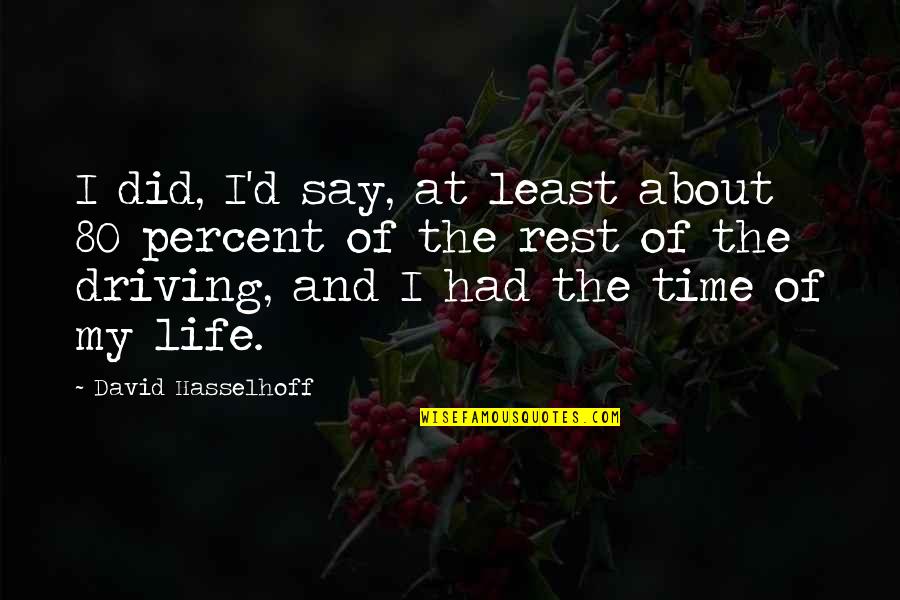 Gubertas Quotes By David Hasselhoff: I did, I'd say, at least about 80 Gubertas Quotes By David Hasselhoff: I did, I'd say, at least about 80