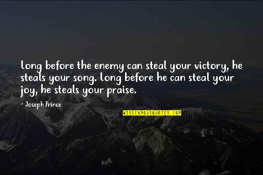 Guccini Youtube Quotes By Joseph Prince: Long before the enemy can steal your victory,