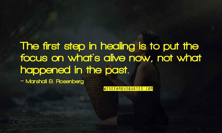 Gud Nite Sweet Quotes By Marshall B. Rosenberg: The first step in healing is to put