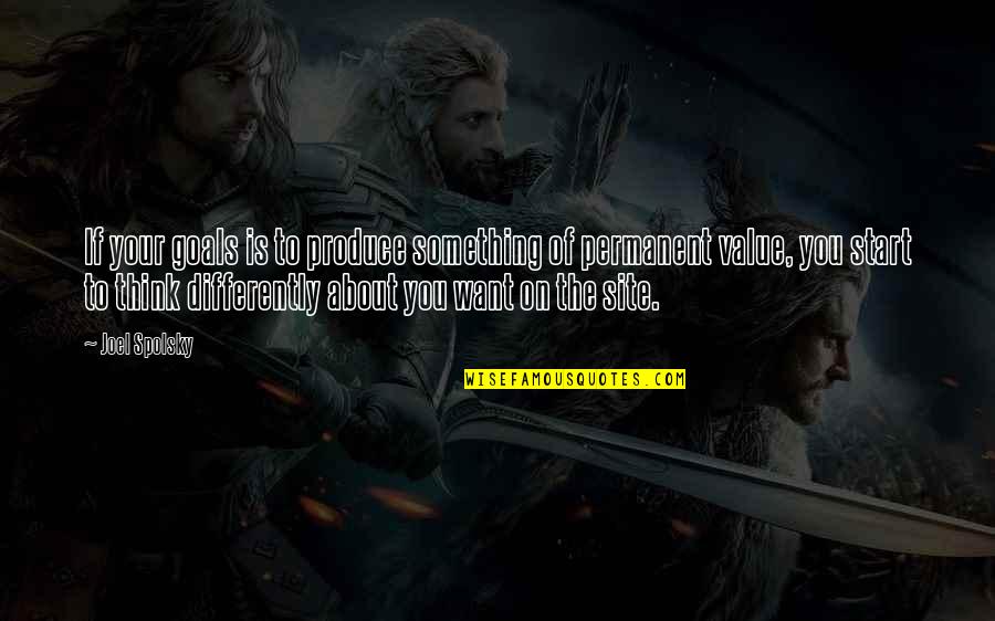 Guerino Calemine Quotes By Joel Spolsky: If your goals is to produce something of