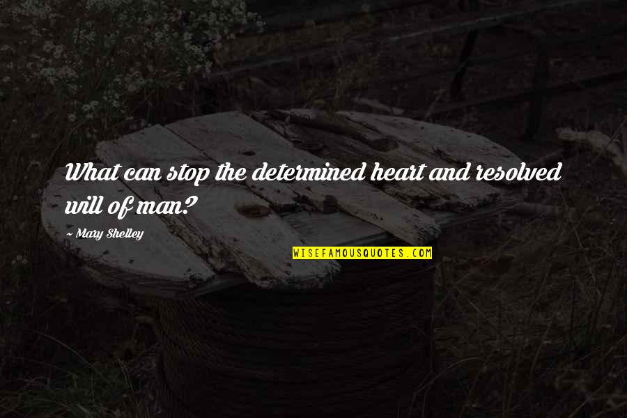 Guerinot Quotes By Mary Shelley: What can stop the determined heart and resolved