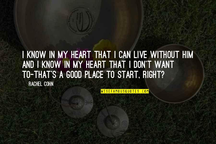 Guerrido Mexico Quotes By Rachel Cohn: I know in my heart that I can