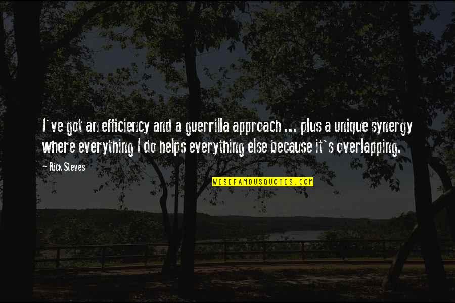 Guerrilla Quotes By Rick Steves: I've got an efficiency and a guerrilla approach