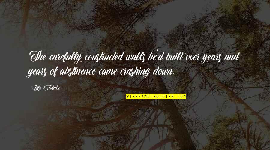 Guiana Space Quotes By Leta Blake: The carefully constructed walls he'd built over years Guiana Space Quotes By Leta Blake: The carefully constructed walls he'd built over years