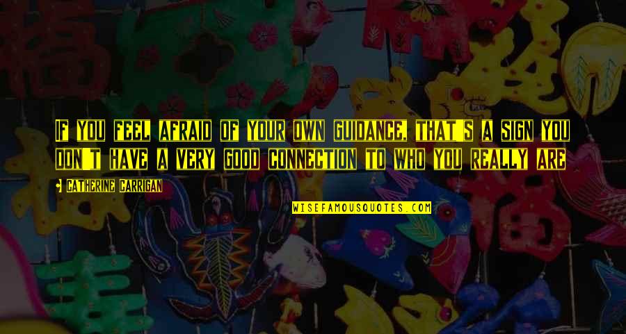 Guidance Quotes Quotes By Catherine Carrigan: If you feel afraid of your own guidance, Guidance Quotes Quotes By Catherine Carrigan: If you feel afraid of your own guidance,