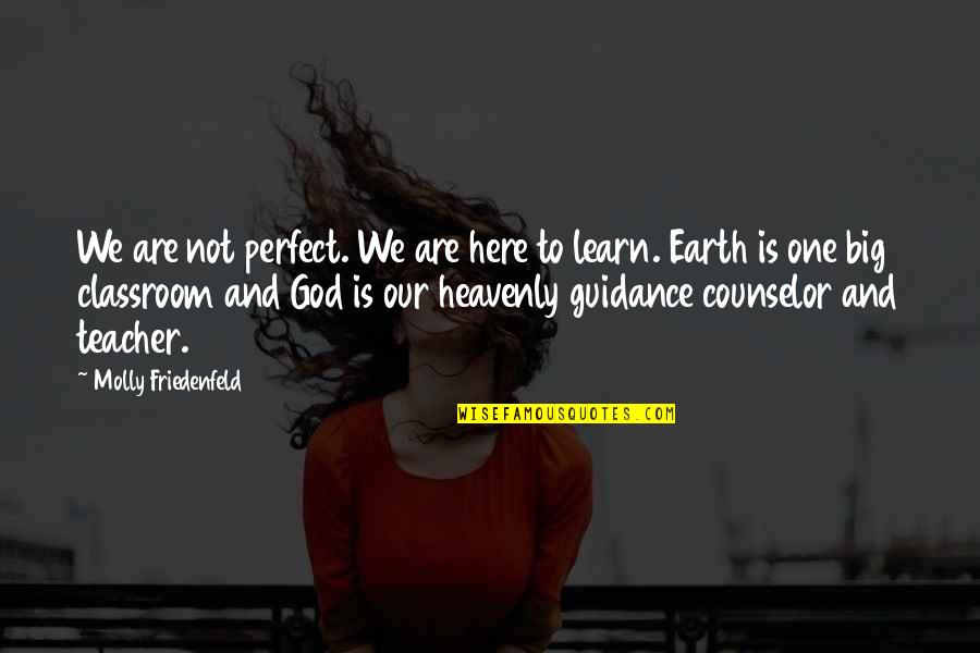 Guidance Quotes Quotes By Molly Friedenfeld: We are not perfect. We are here to Guidance Quotes Quotes By Molly Friedenfeld: We are not perfect. We are here to