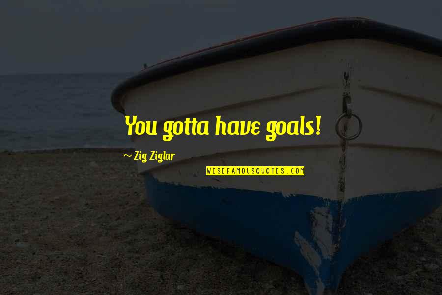 Guiding Principles In Life Quotes By Zig Ziglar: You gotta have goals!