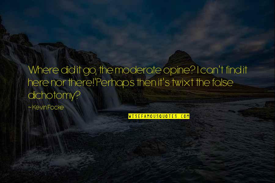 Guidonian Quotes By Kevin Focke: Where did it go, the moderate opine? I Guidonian Quotes By Kevin Focke: Where did it go, the moderate opine? I