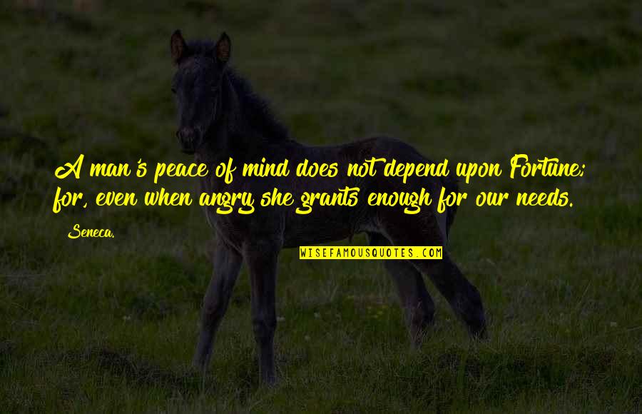 Guidonian Quotes By Seneca.: A man's peace of mind does not depend