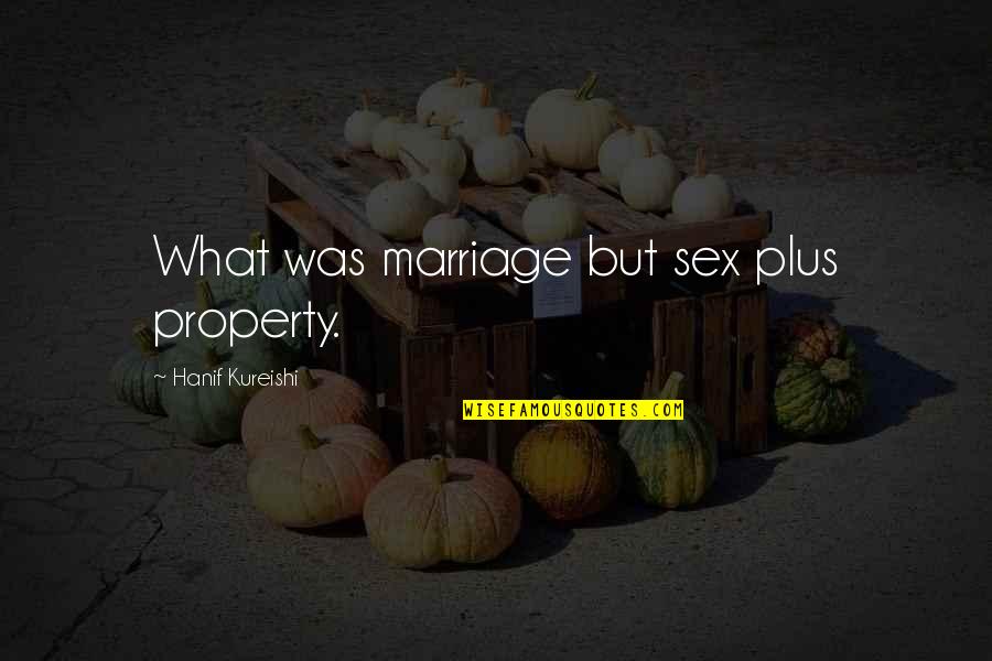 Guidotti Park Quotes By Hanif Kureishi: What was marriage but sex plus property.