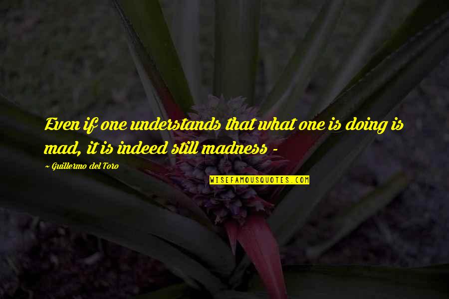 Guillermo Del Toro Quotes By Guillermo Del Toro: Even if one understands that what one is Guillermo Del Toro Quotes By Guillermo Del Toro: Even if one understands that what one is