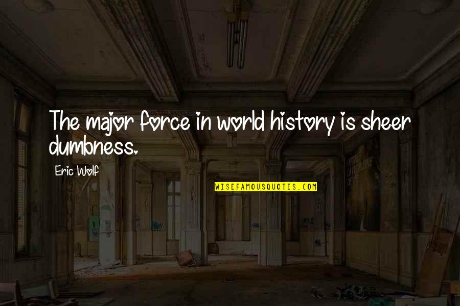 Guillorys Specialty Quotes By Eric Wolf: The major force in world history is sheer