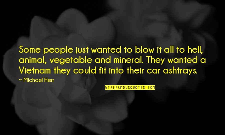 Guilt Trip Quotes By Michael Herr: Some people just wanted to blow it all
