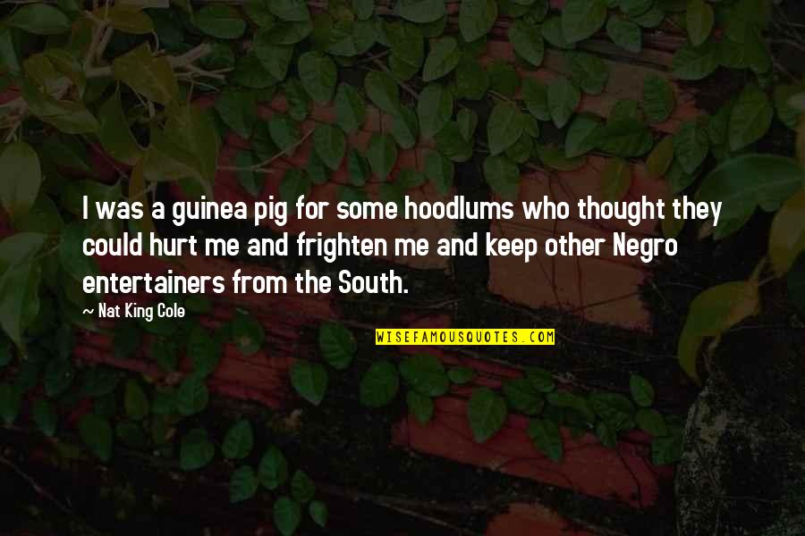 Guinea Pig Quotes By Nat King Cole: I was a guinea pig for some hoodlums Guinea Pig Quotes By Nat King Cole: I was a guinea pig for some hoodlums