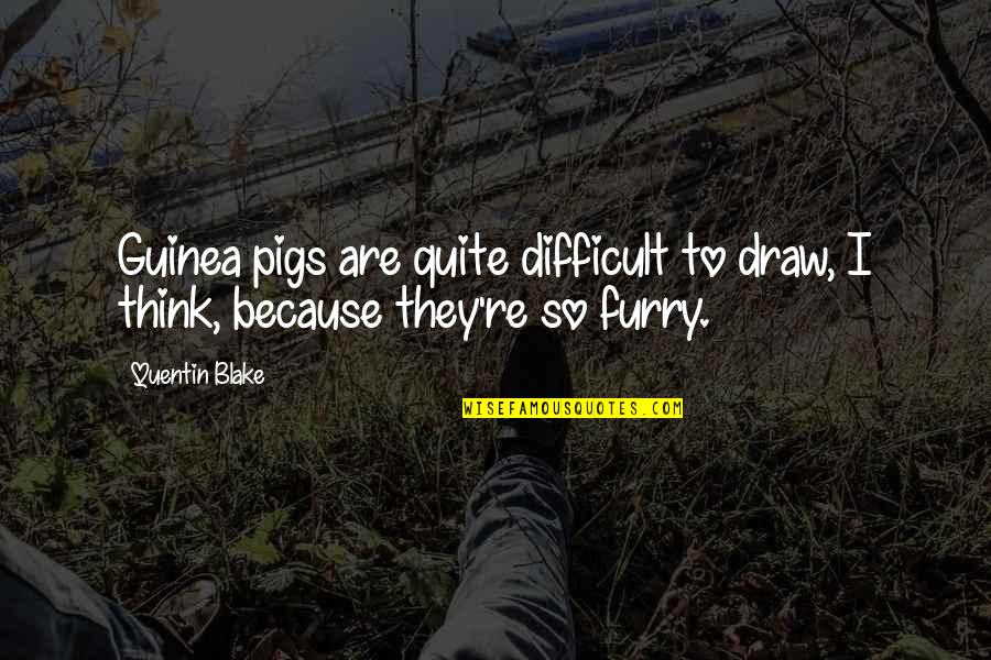 Guinea Pigs Quotes By Quentin Blake: Guinea pigs are quite difficult to draw, I