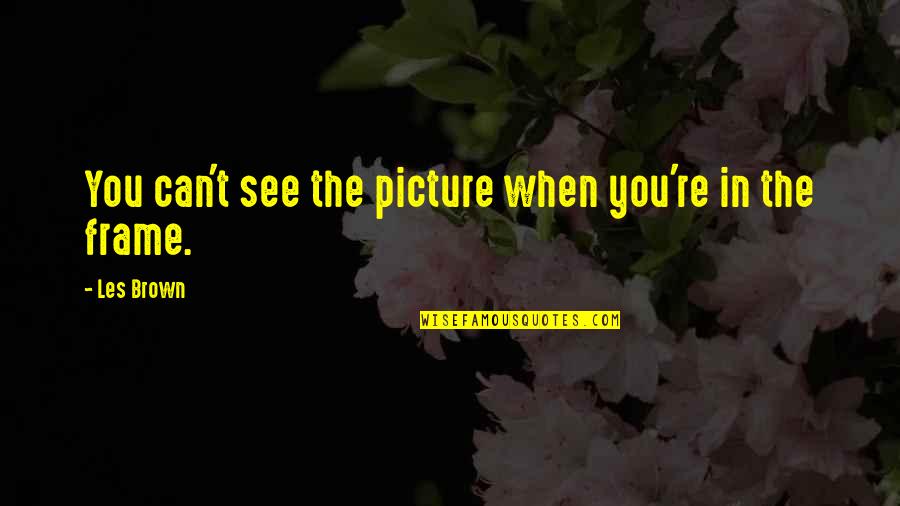 Guirlandes En Quotes By Les Brown: You can't see the picture when you're in