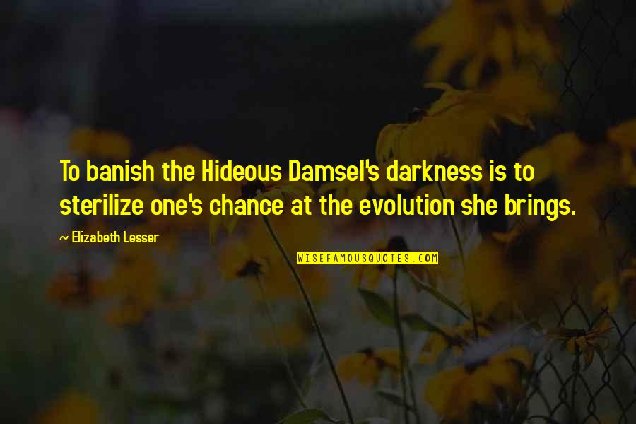 Guirnaldas De Navidad Quotes By Elizabeth Lesser: To banish the Hideous Damsel's darkness is to