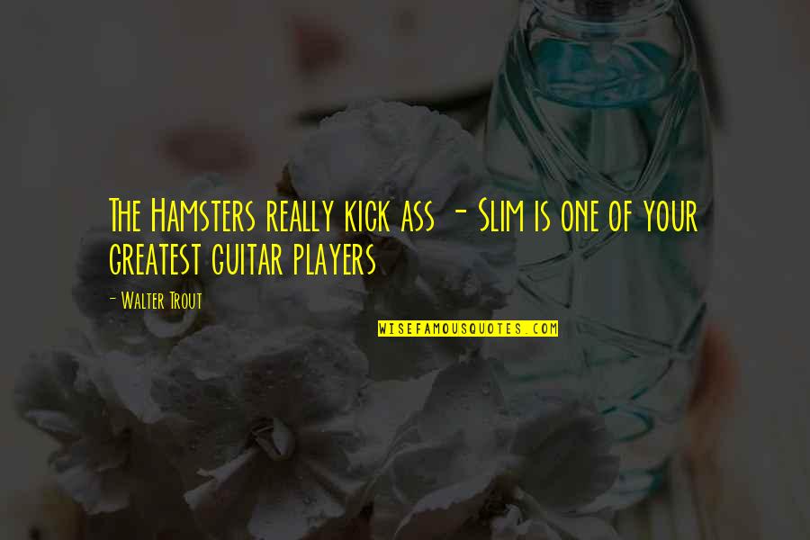 Guitar Player Quotes By Walter Trout: The Hamsters really kick ass - Slim is