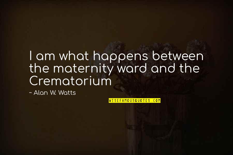 Gulal Quotes By Alan W. Watts: I am what happens between the maternity ward