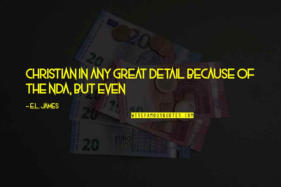 Gulbranson Excavating Quotes By E.L. James: Christian in any great detail because of the