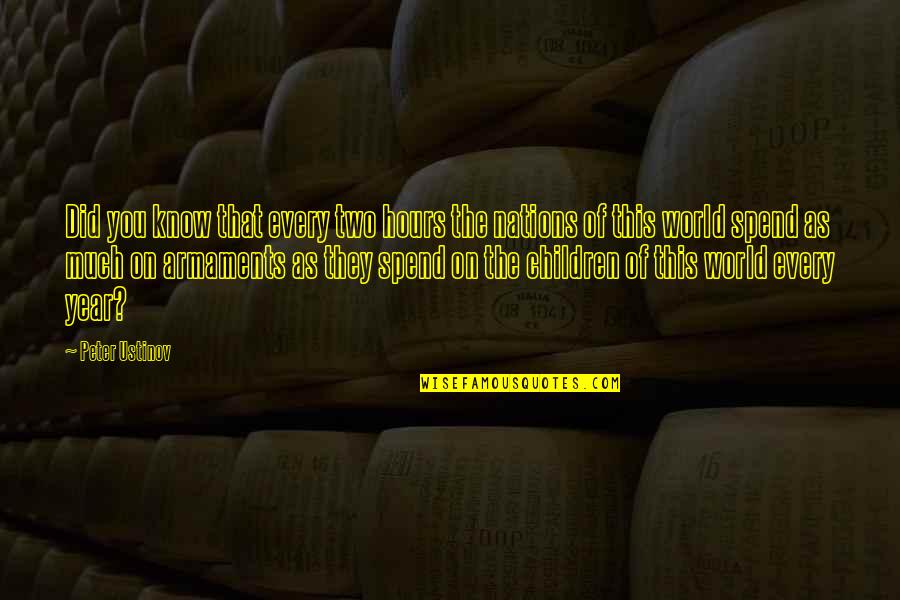 Gulbuddin Hekmatyar Quotes By Peter Ustinov: Did you know that every two hours the