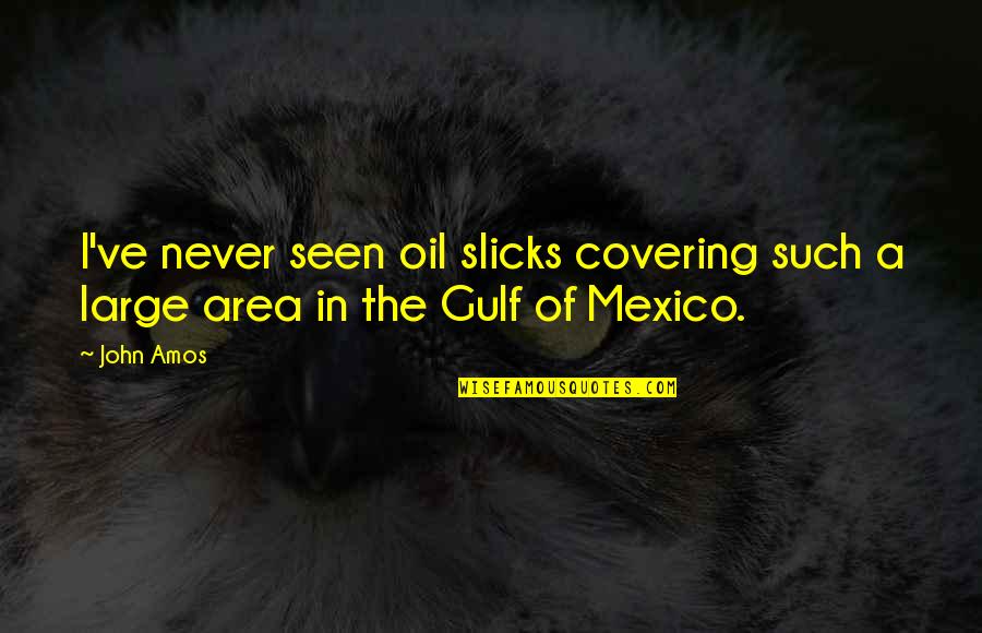 Gulf Quotes By John Amos: I've never seen oil slicks covering such a