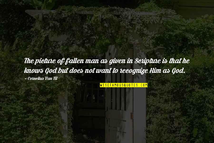 Gumani Quotes By Cornelius Van Til: The picture of fallen man as given in