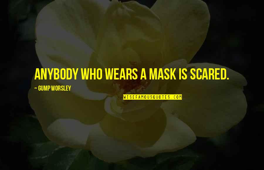 Gump Quotes By Gump Worsley: Anybody who wears a mask is scared.