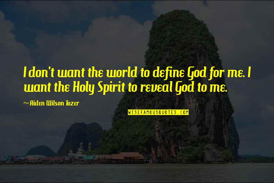 Gumped Quotes By Aiden Wilson Tozer: I don't want the world to define God